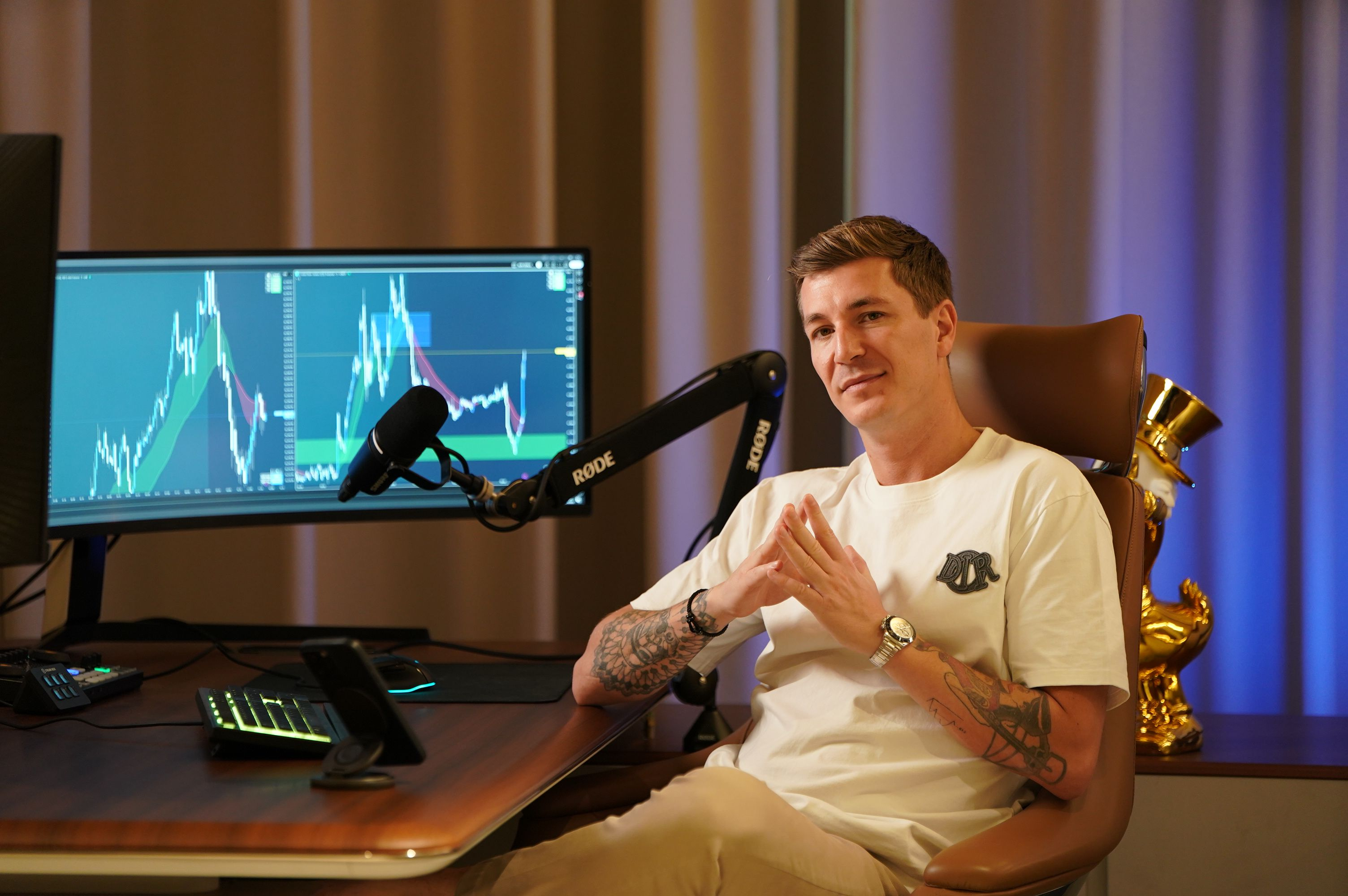 Romain Bailleul en session de trading